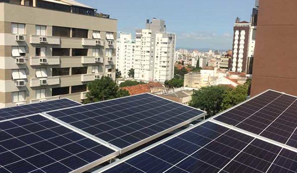 painel energia solar em apartamento