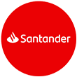 Santander banco e financeira logo redonda - Invista em energa com a Insolar Brasil