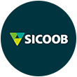 Logo redonda da Sicoob, financeira e banco - Invista em energa com a Insolar Brasil